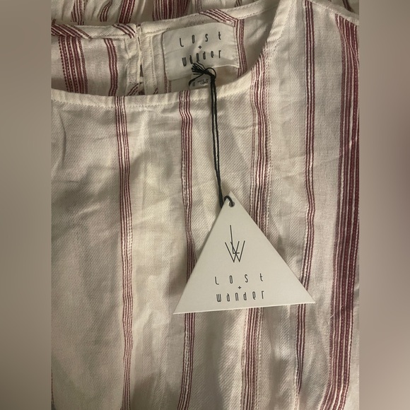 New Lost + Wander Women’s Marian Stripe Ruffle Minidress, - Picture 4 of 6